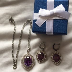 Pendant and matching earrings